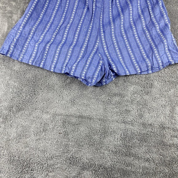 BCBGeneration Striped Shorts Womens Small Blue Drawstring Mid Rise - Picture 13 of 14
